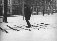 Peter Bartoš: Dispersion of Raster in the Snow. 1969. Photograph.