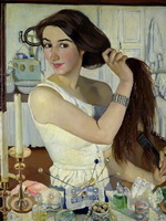 Серебрякова З.Е. За туалетом. Автопортрет. 1909. 