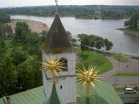 Ярославль. Вид со Звонницы Спасо-Преображенского монастыря на реку Которосль