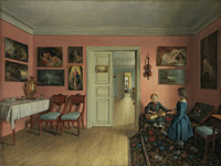 В комнатах усадьбы художника И.Ф. Хруцкого ''Захарничи''. 1855. 