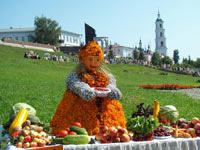 Спасская ярмарка. Композиция из овощей и цветов