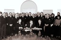 Подписание Пакта Рериха. 15 апреля 1935 года.