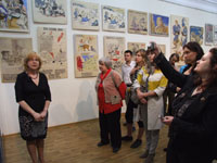На открытии выставки «Борис Бобров - художник и воин»