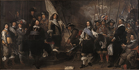 Групповой портрет стрелков роты капитана Йохана Хейдекопера и лейтенанта Франса ван Ваверена. Говерт Флинк. 1648.