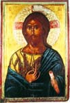 Господь Вседержитель. Икона. 1262 - 1263 гг. (Национальный музей, Охрид)