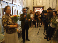 На открытии выставки «Старый Саратов в рисунках Ю.И. Менякина»