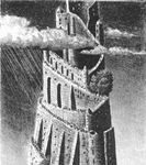 Б.П. Забирохин. Вавилонская башня. 2013. Литография