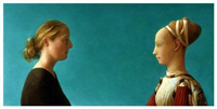    (. 1940).   . 2003. ,  Koos van Keulen (b. 1940). Ietje and Pisanello. 2003. Oil on panel 