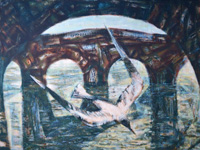 Виктор Борисов. Кружево мостов. 1999. Холст, масло