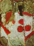 Валерий Сахатов. Фигура с красными. 2011. Картон, холст, масло. 80x60 см