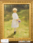 И.Е. Репин. Девочка с букетом (Вера Репина в саду Абрамцева). 1878