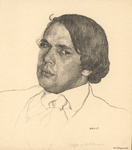 Лев Бакст ''Портрет А.Н. Толстого'', 1907, литография