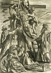 Хендрик Гольциус. Снятие с креста. 1584. Гравюра резцом