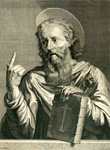 Жак Пито. Святой Павел (по оригиналу К. Галле). Середина XVII в. Гравюра резцом