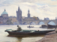 Н.А. Соколов ''Прага. река Влтава''. 1954 г.