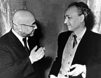 Фото. Н. Жиганов с учителем Г.И. Литинским. 1950-е г.г.