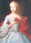 Неизвестный художник первой половины XVIII в. Портрет девочки с розой в руке