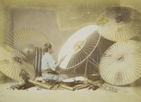 Роспись зонтов. Кусакабэ Кимбэй. 1880– 1890-е