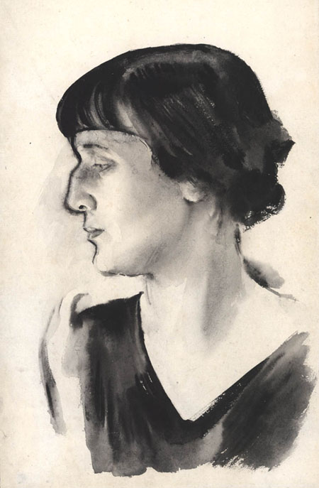 Н.Тырса. Портрет А. Ахматовой. 1928