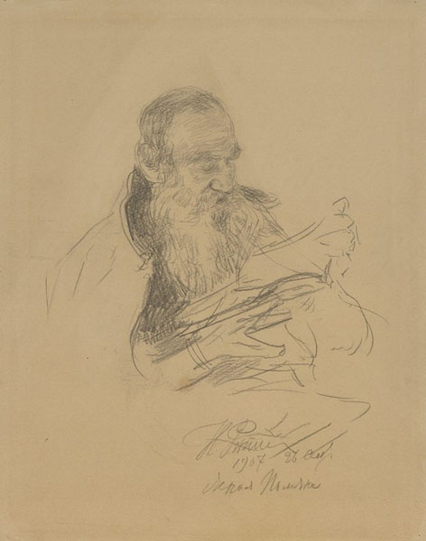 И. Репин. Портрет Льва Толстого. 1907