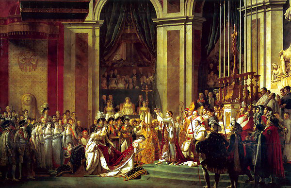Жак-Луи Давид. Коронация императора Наполеона I и императрицы Жозефины в соборе Парижской Богоматери 2 декабря 1806 года, 1805-1807. Париж, Лувр
