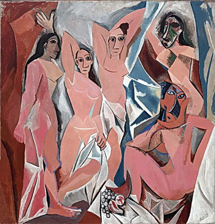 П.Пикассо, "Авиньонские девицы". Репродукция сайта museum.ru