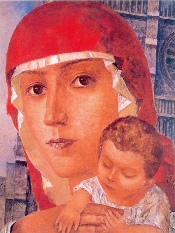 Петров-Водкин Богоматерь с младенцем