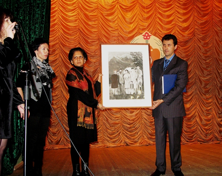 Дипломом 1 степени удостоена картина_Джавахарлал Неру в долине Кулу Ольги Югриновой