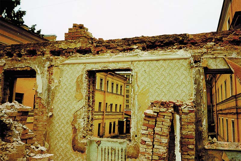 Фрагмент реставрации бывшего усадебного дома Г.Р.Державина. 2000-е гг.
