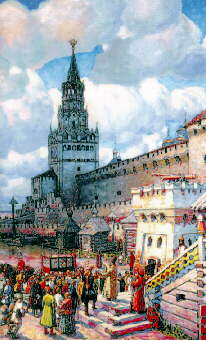Ap. M. Vasnetsov. The Red square in the second part of XVII century. 1925. Canvas, oil.