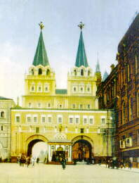 The Iverskie Gates and Chapel. Publihed by I.E. Selin in Moscow. 1900s.