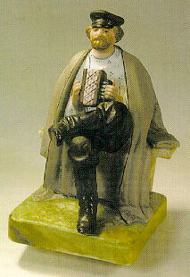 Accordion Player. Gardner Factory, M. Kuznetsov Partnership, the late XIX th century. Biscuit, painting.