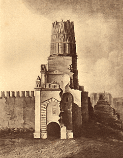 Никольская башня в Кремле после взрыва.