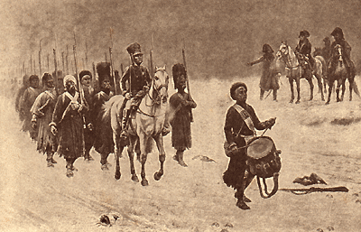 Остатки наполеоновской армии (Э. Шаперон).