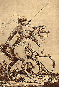 Казак (Литогр. Лежена 1805 г.).