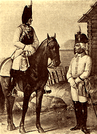 Офицеры-кирасиры (1797 - 1800 гг.) (из издания Висковатого).