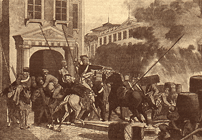 Русские покидают Москву сент. 1812 г. (С совр. Нюренбергской гравюры).