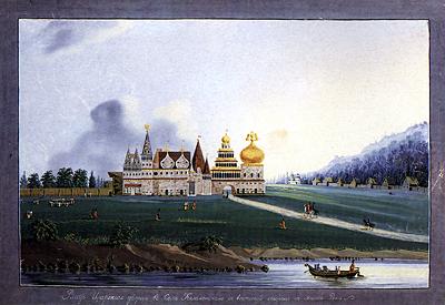 The View of the Royal Palace in Kolomenskoye from the East. 1830-is