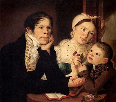 Self-portrait with Wife and Son. 1820-is