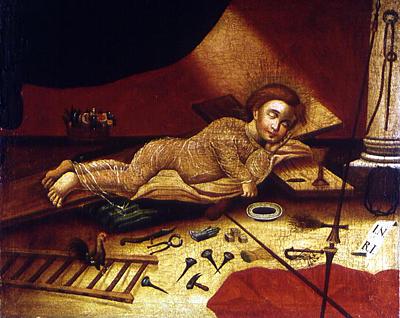 Christ Sleeping with the Attributes of the Passion