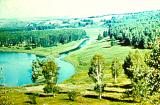 View from the Piket mount. Fedulovka river flows into Katun river.