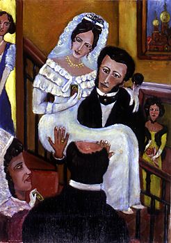 After the Wedding. A.S.Pushkin with His Bride. 1993