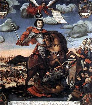 Allegory of the Victory at Poltava. (Apotheosis of Peter I). Early 1710-ies